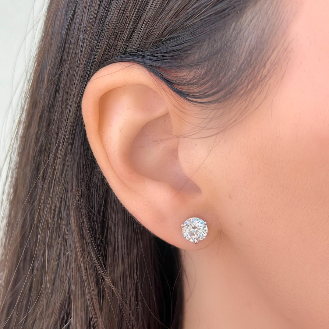 14K Lab Grown Diamond 3-Prong Martini Studs-Embark Fine Jewelry