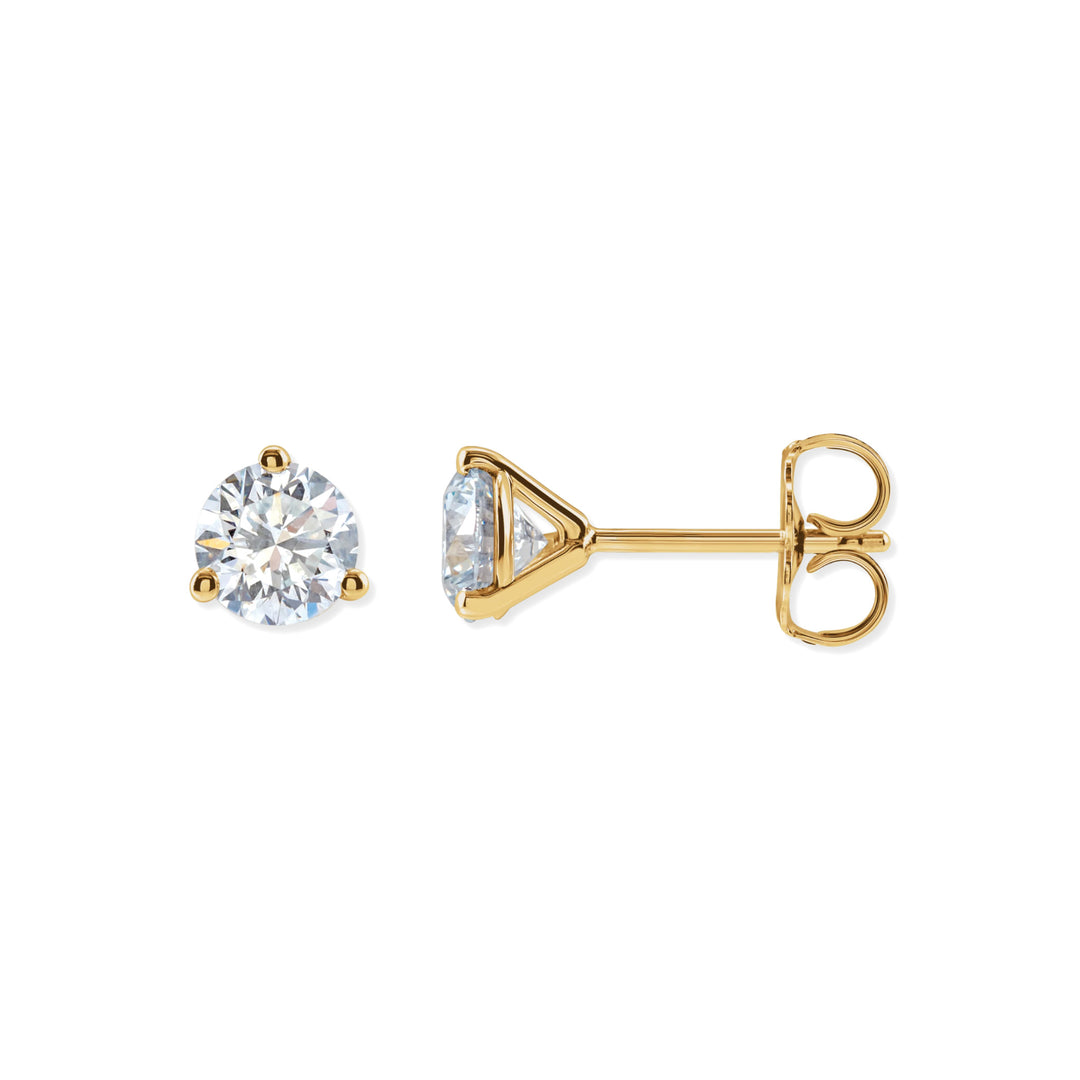 14K Lab Grown Diamond 3-Prong Martini Studs-Embark Fine Jewelry