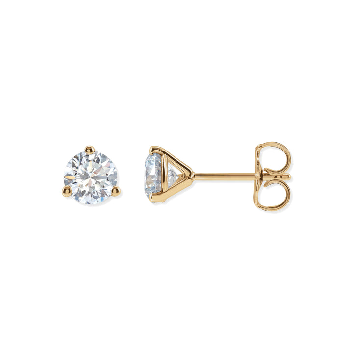 14K Lab Grown Diamond 3-Prong Martini Studs-Embark Fine Jewelry