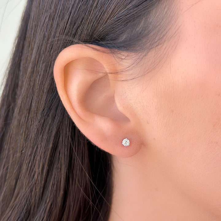14K Lab Grown Diamond 3-Prong Martini Studs-Embark Fine Jewelry