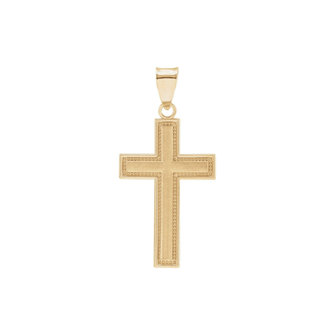 14K Milgrain Cross Pendant-Embark Fine Jewelry
