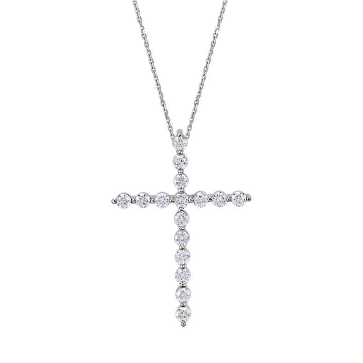 14K Modern Diamond Cross Necklace-Embark Fine Jewelry