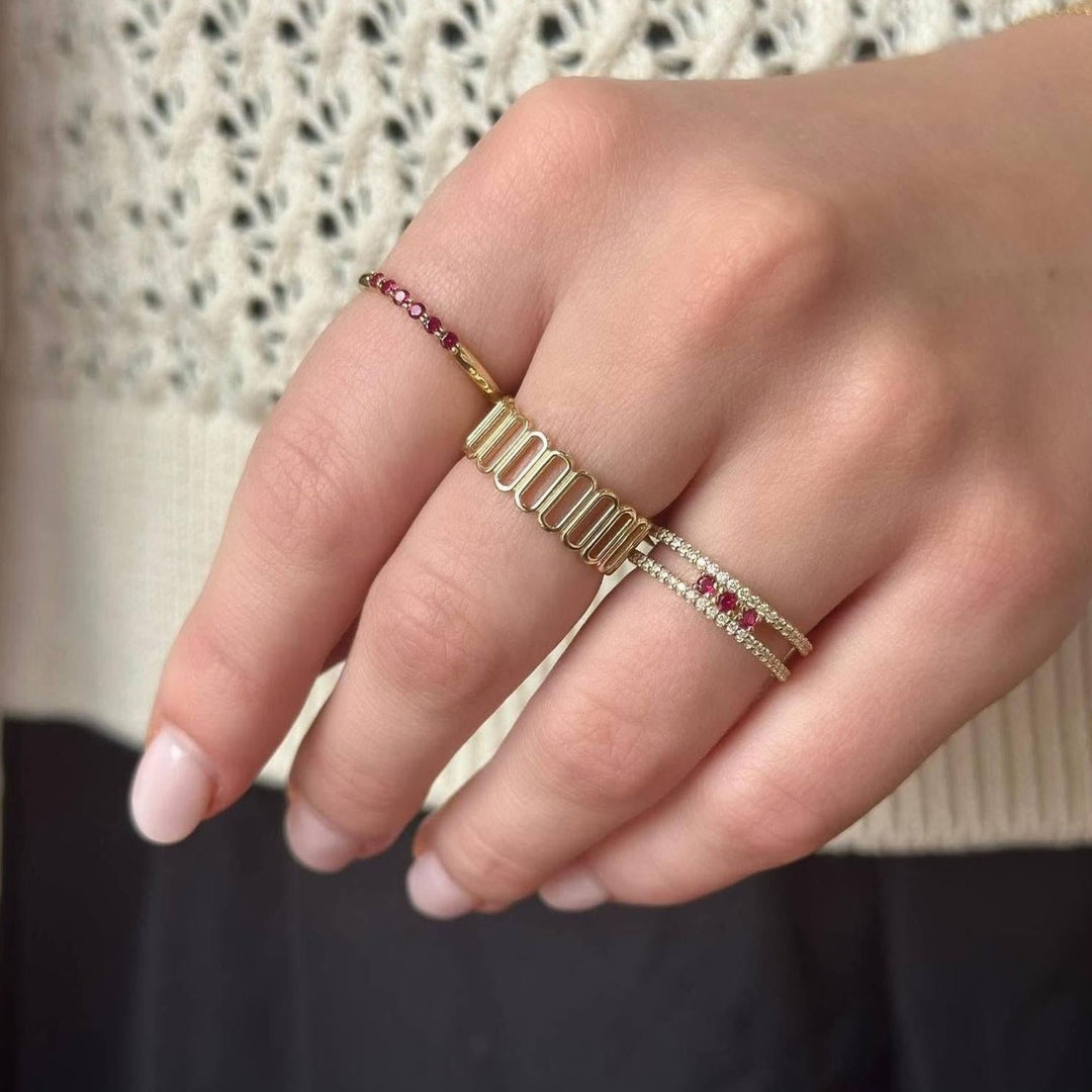 14K Natural Gemstone Stack Ring-Embark Fine Jewelry