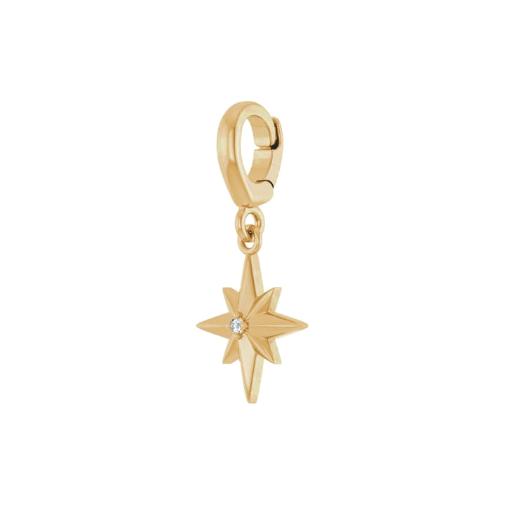 14K Round Natural Diamond North Star Charm Alternate View-Embark Fine Jewelry