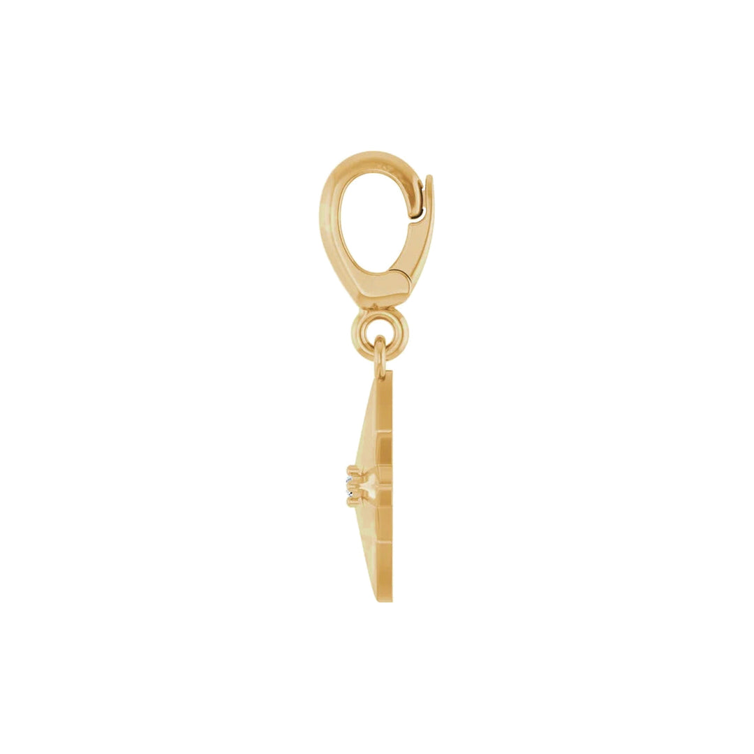 14K Round Natural Diamond North Star Charm Alternate View-Embark Fine Jewelry