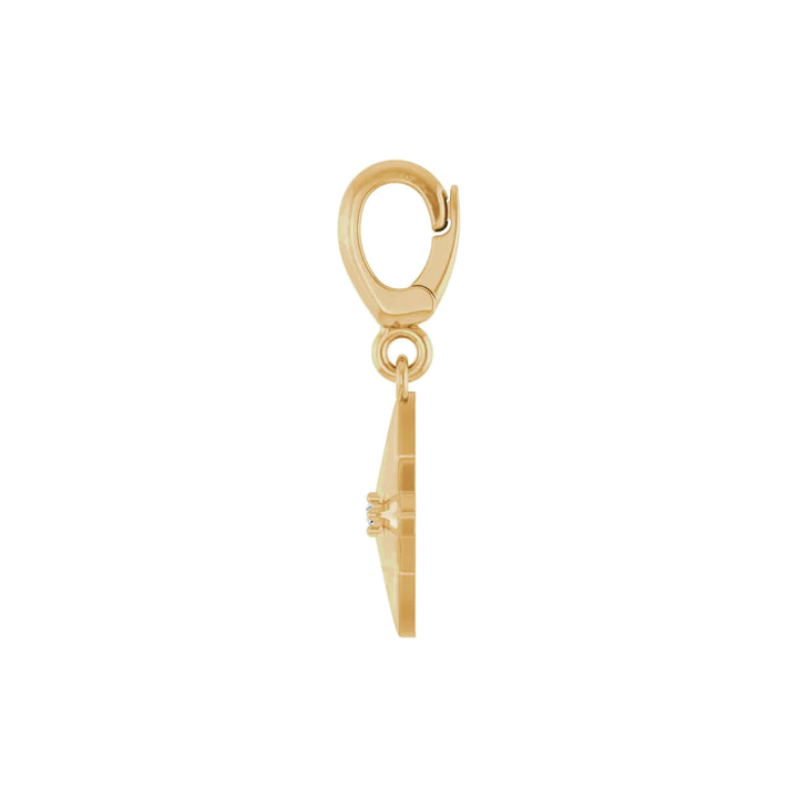 14K Round Natural Diamond North Star Charm Alternate View-Embark Fine Jewelry