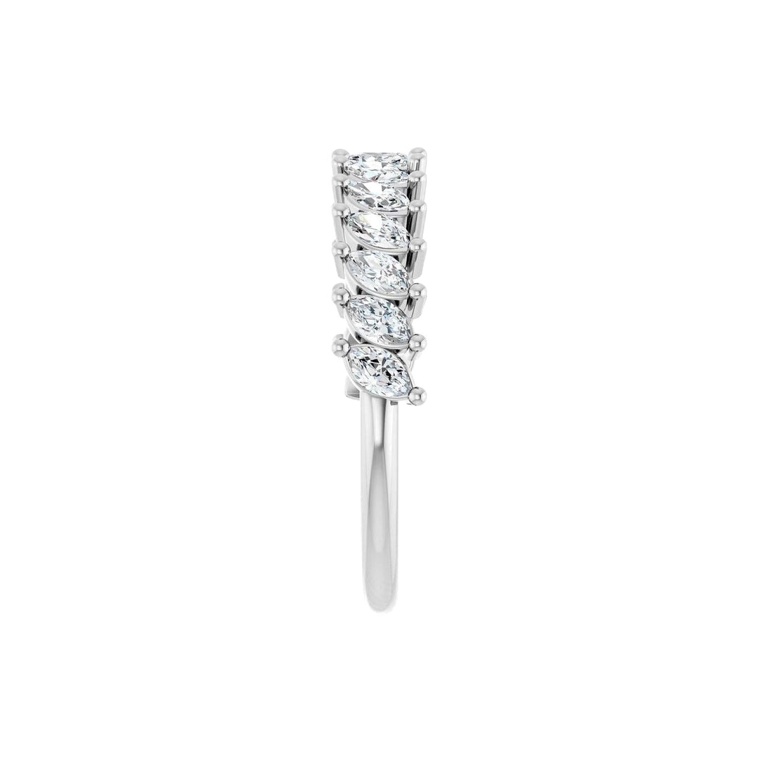14K Slanted Marquise Diamond Anniversary Band-Embark Fine Jewelry