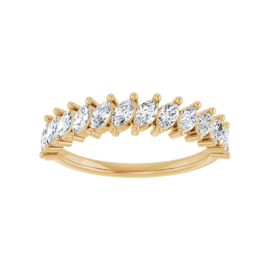 14K Slanted Marquise Diamond Anniversary Band-Embark Fine Jewelry