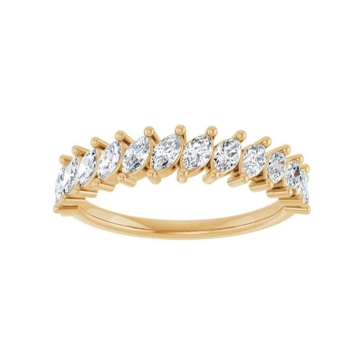 14K Slanted Marquise Diamond Anniversary Band-Embark Fine Jewelry