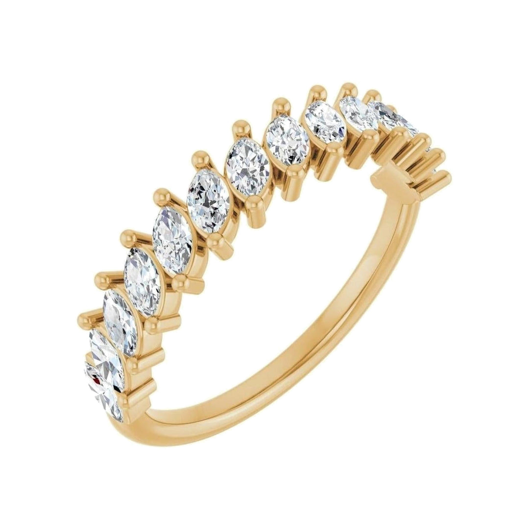 14K Slanted Marquise Diamond Anniversary Band-Embark Fine Jewelry