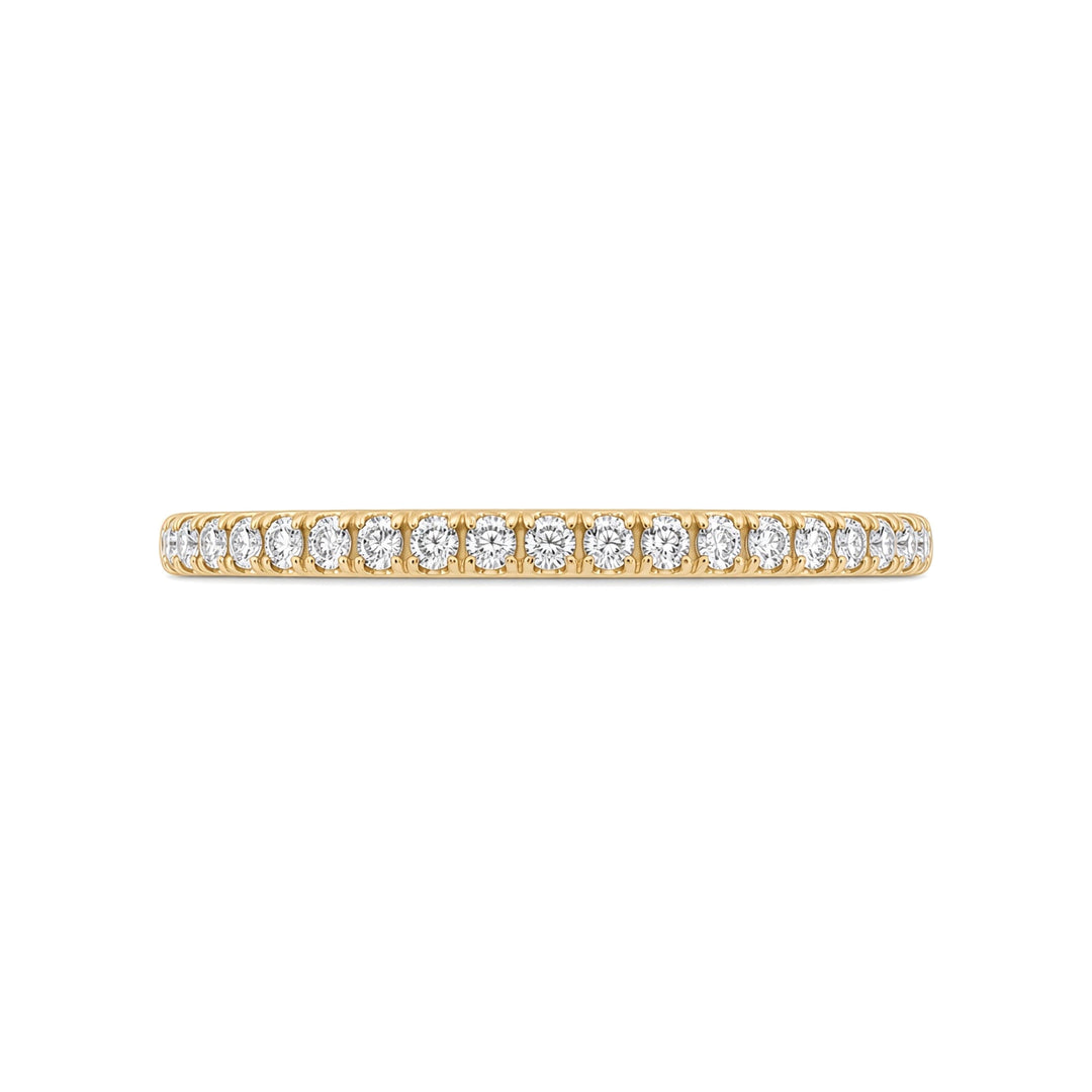 14K Split Prong Lab Grown Diamond Anniversary Band – 14K Yellow Gold – Front View