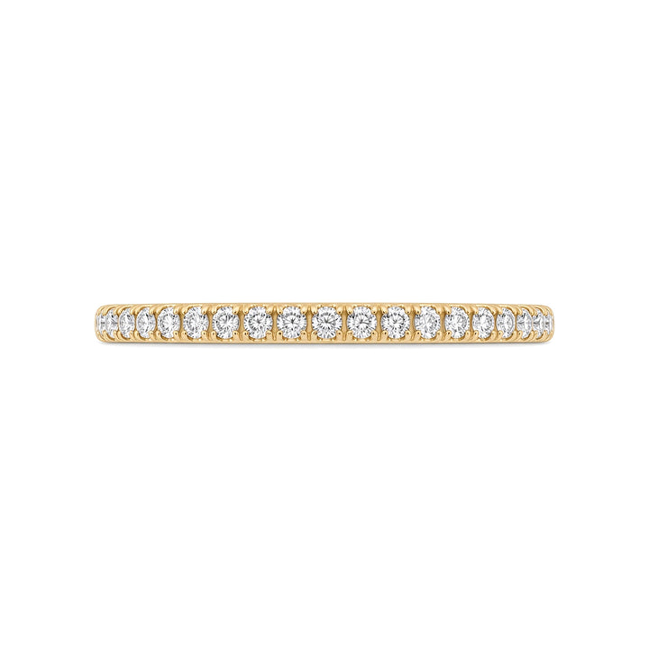 14K Split Prong Lab Grown Diamond Anniversary Band – 14K Yellow Gold – Front View