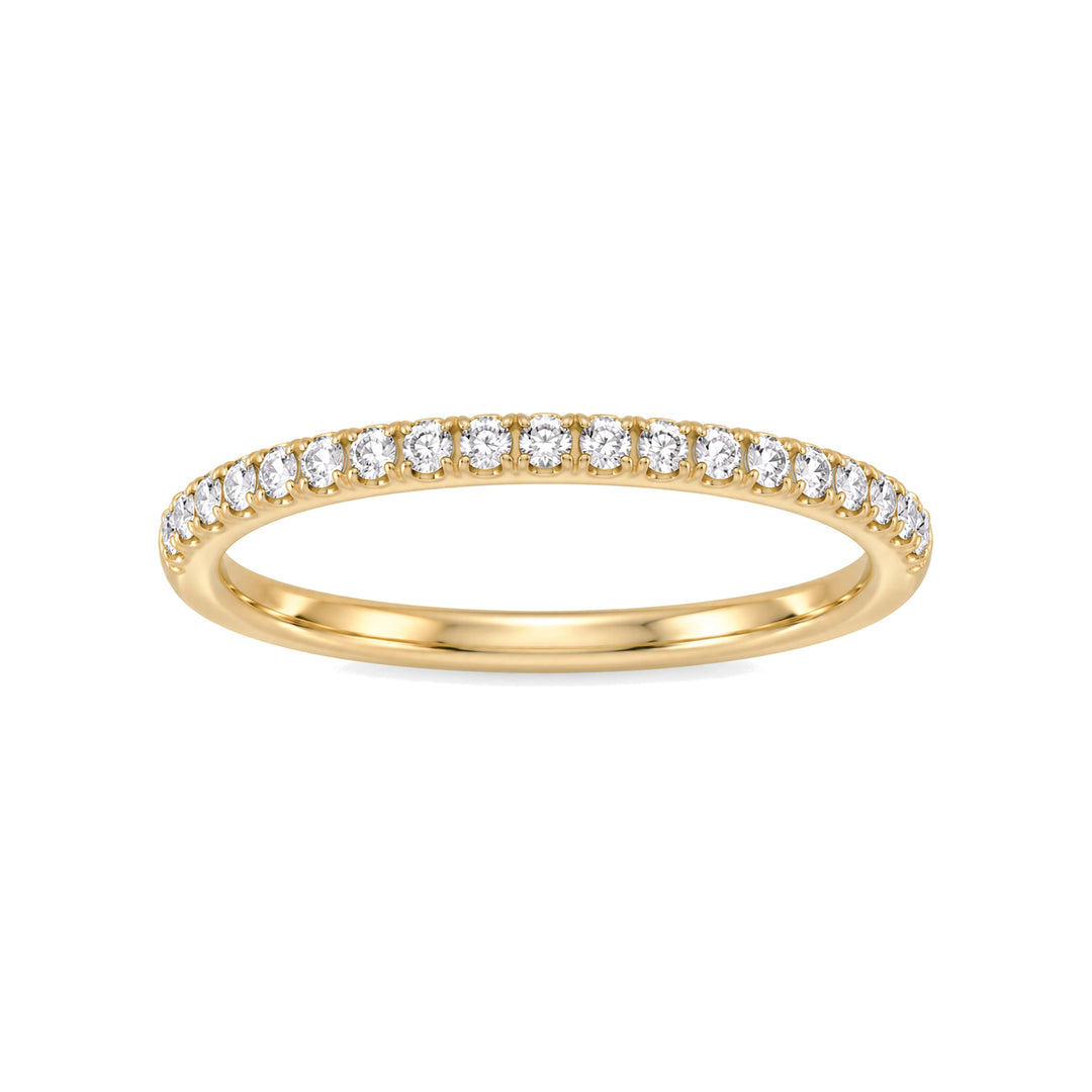14K Split Prong Lab Grown Diamond Anniversary Band – 14K Yellow Gold – Front