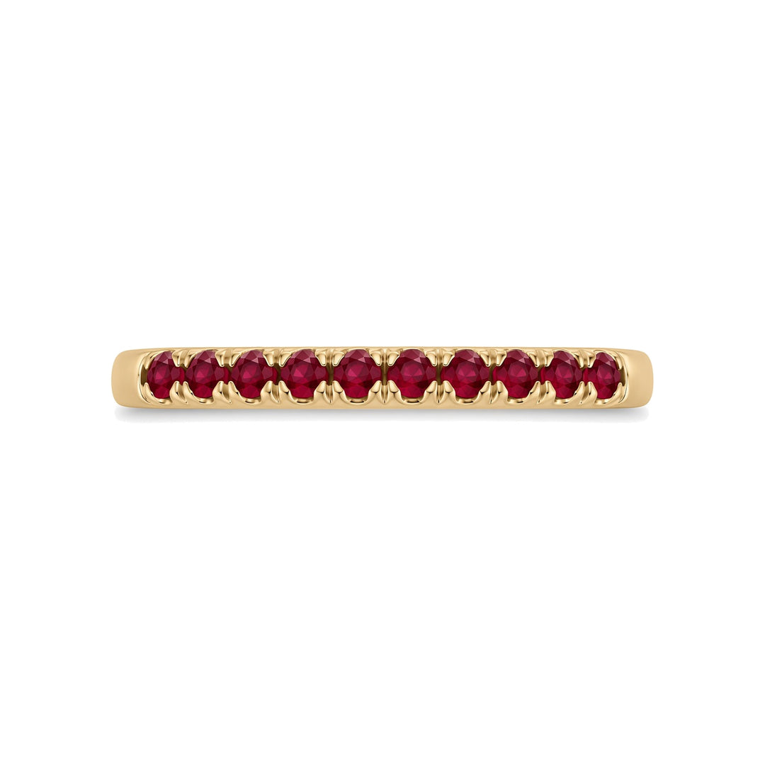 14K Stackable Birthstone Ring – 14K Yellow Gold – Front View