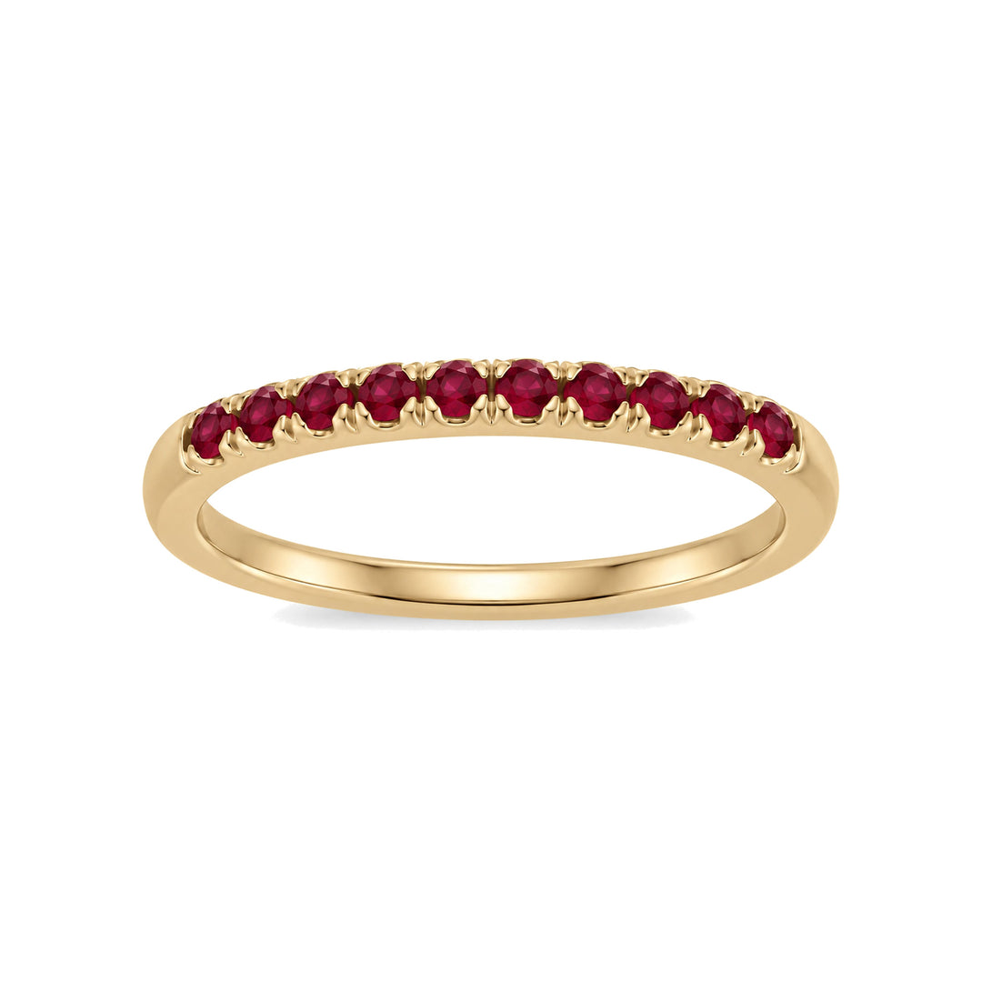 14K Stackable Birthstone Ring – 14K Yellow Gold – Front