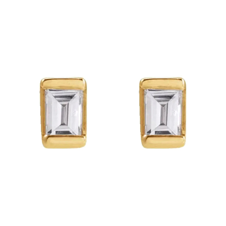 14K Straight Baguette Diamond Stud-Embark Fine Jewelry