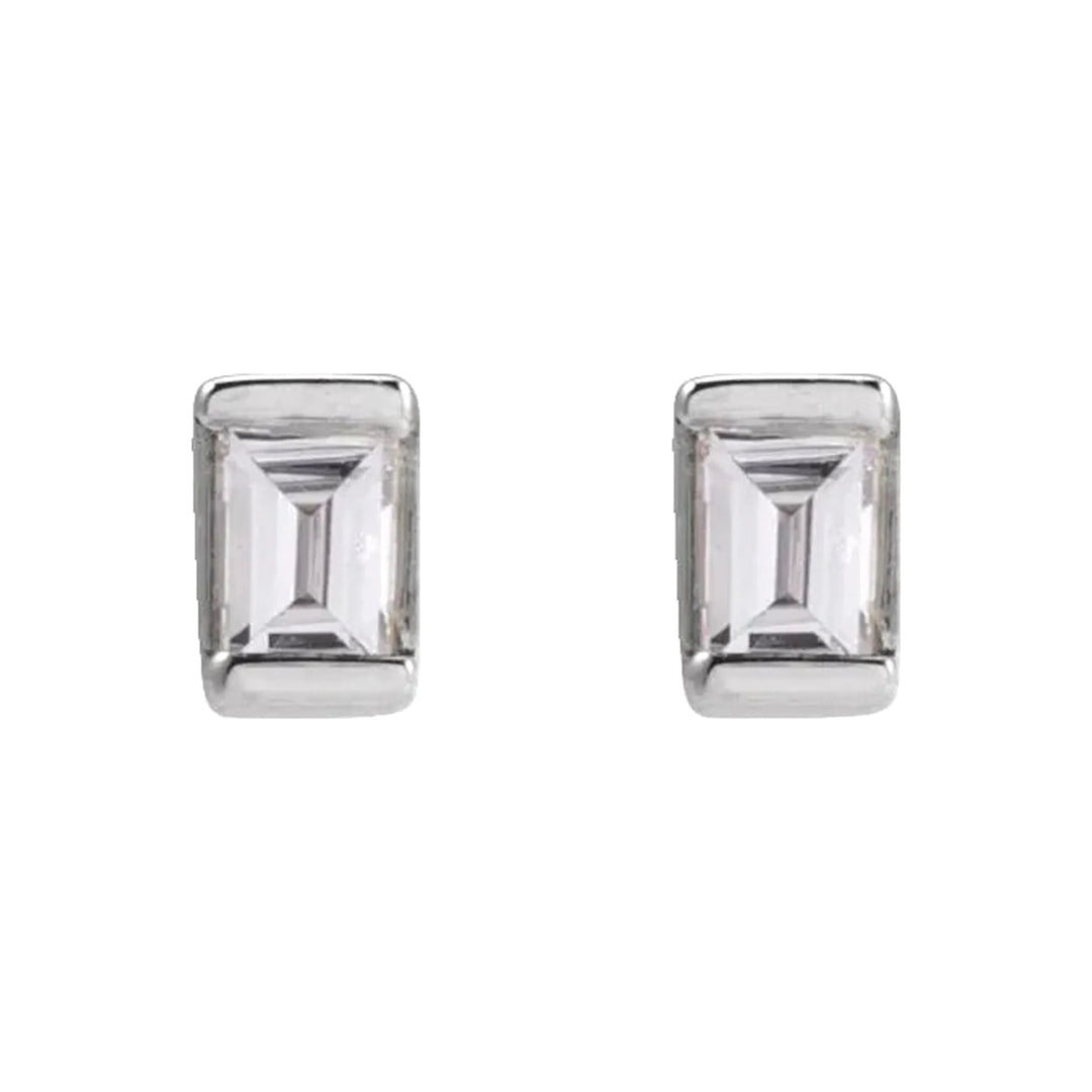 14K Straight Baguette Diamond Stud-Embark Fine Jewelry