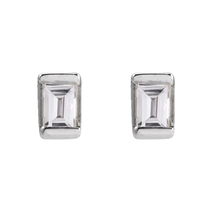 14K Straight Baguette Diamond Stud-Embark Fine Jewelry