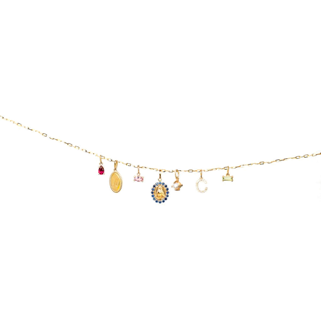 14K Tiny Birthstone Charm Alternate View-Embark Fine Jewelry