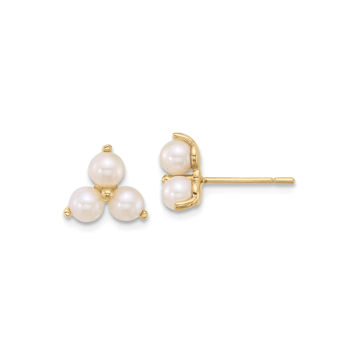 14K Trio Freshwater Pearl Studs-Embark Fine Jewelry