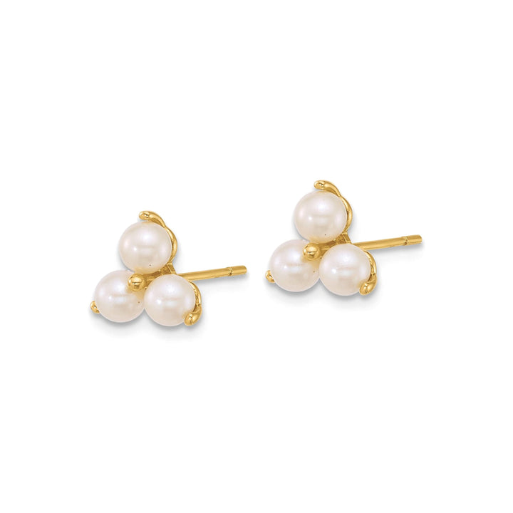 14K Trio Freshwater Pearl Studs-Embark Fine Jewelry