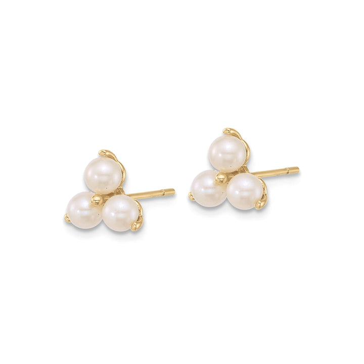 14K Trio Freshwater Pearl Studs-Embark Fine Jewelry