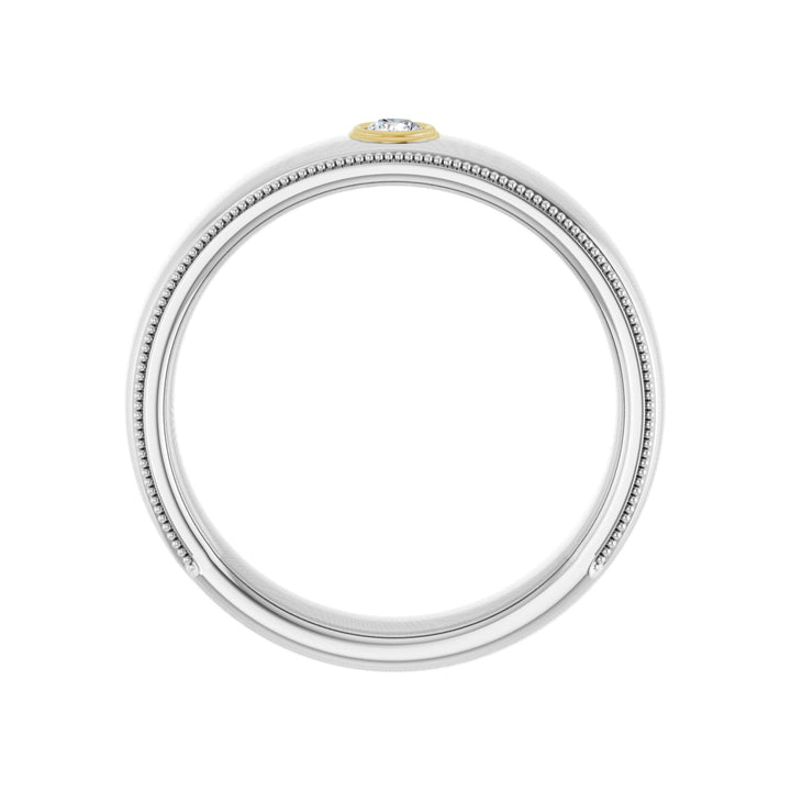 14K Two-Tone Diamond Milgrain Band-Embark Fine Jewelry
