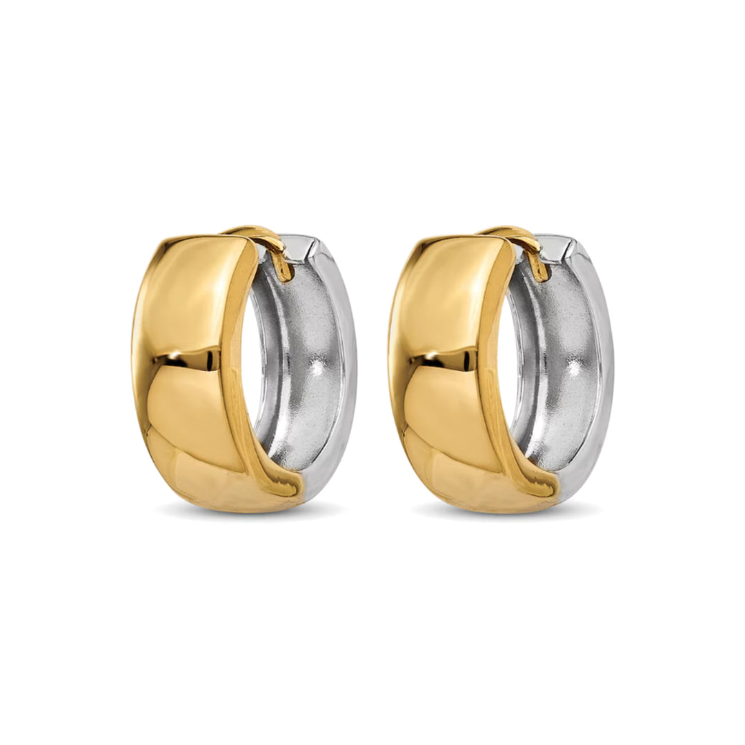 14K Two-Tone Huggies-Embark Fine Jewelry