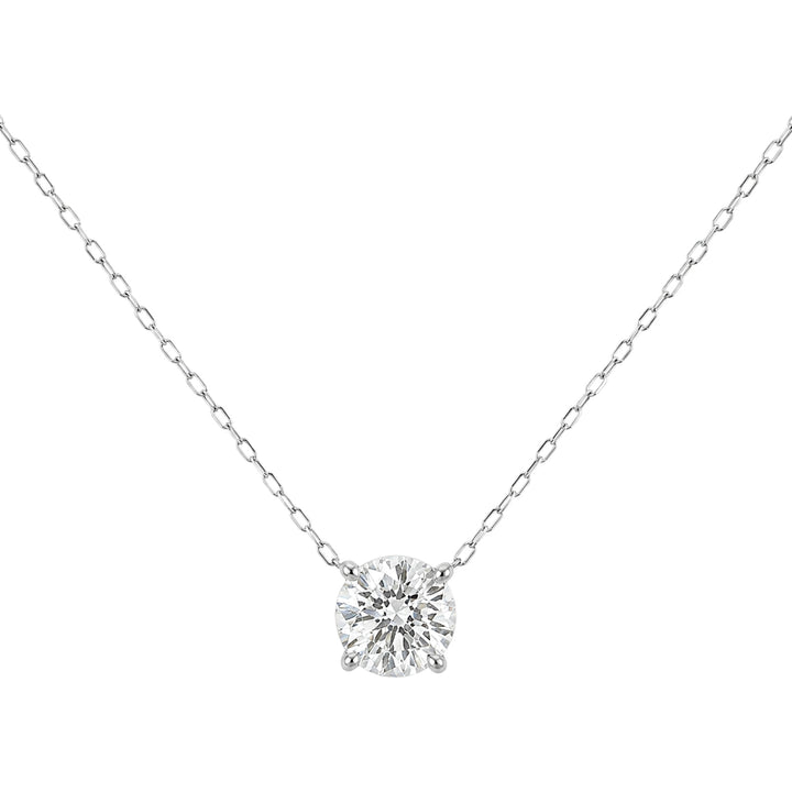 14K Lab Grown Diamond Solitaire Necklace Alternate View-Embark Fine Jewelry