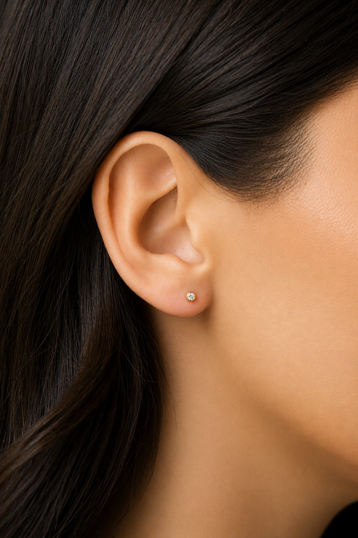Bezel Swarovski Flat Back Stud