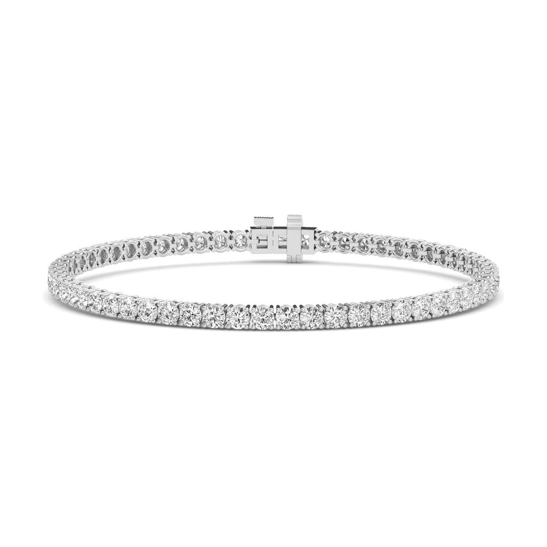 14KW Lab Grown Round Diamond Line Bracelet 3.00 CTW-Embark Fine Jewelry