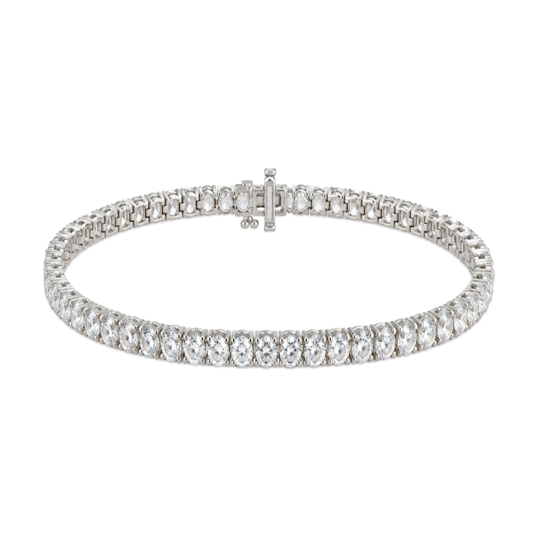 14KW Lab Grown Round Diamond Line Bracelet-Embark Fine Jewelry