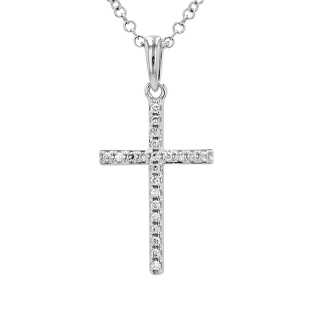 14KW Gold Diamond Cross Necklace-Embark Fine Jewelry