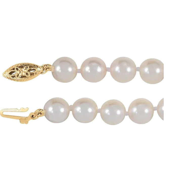 14KY 18" 7-7.5mm Akoya Pearl Necklace-Embark Fine Jewelry