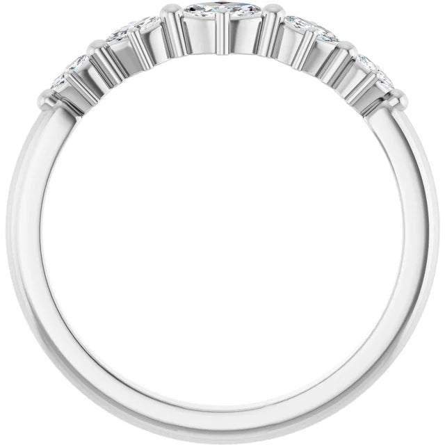 14KW Lab-Grown Marquise Diamond Stackable Ring