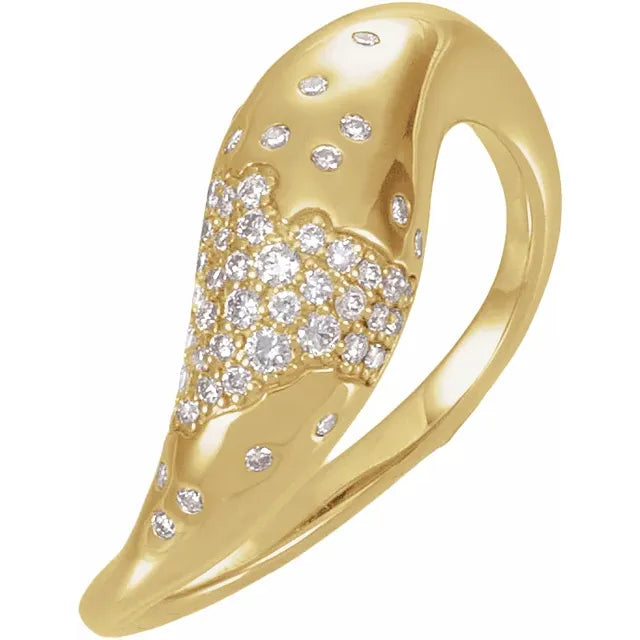 14KY 1/4 CTW Lab Grown Diamond Scattered Ring
