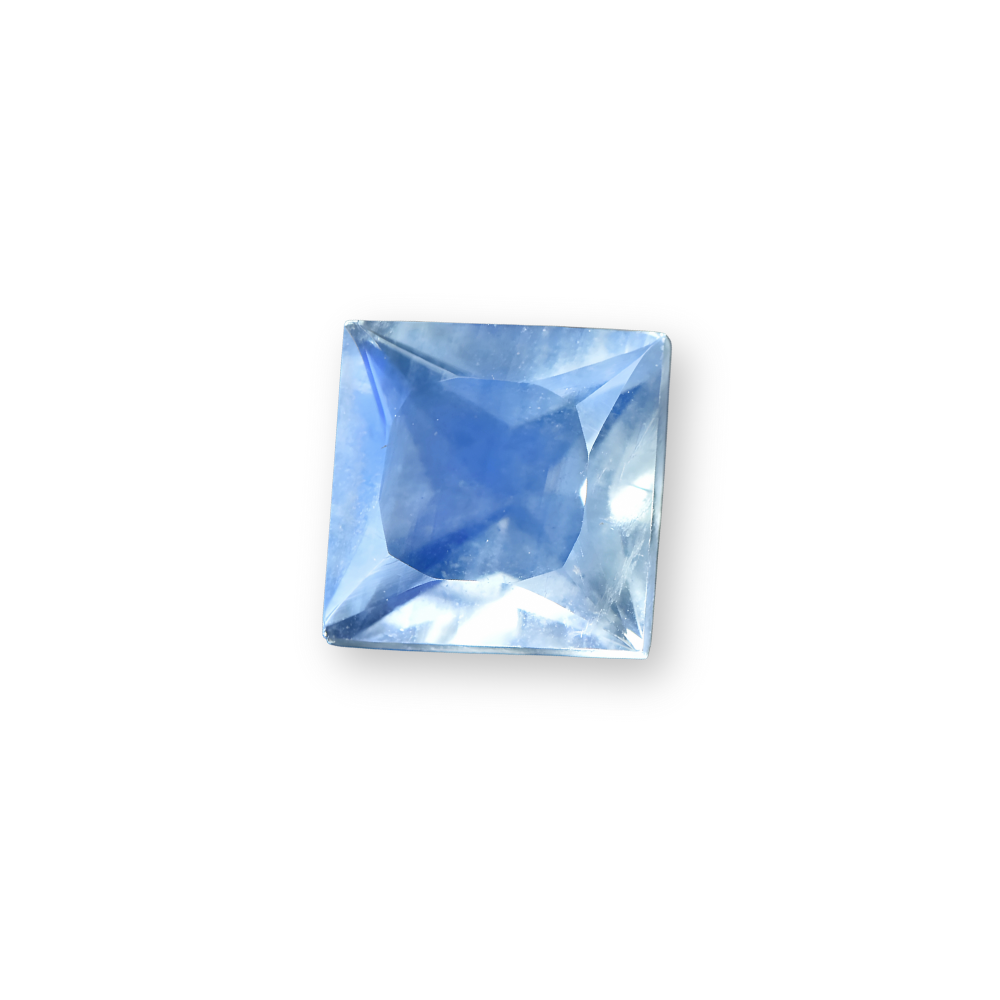 3.72 CT Blue Square Faceted Natural Moonstone
