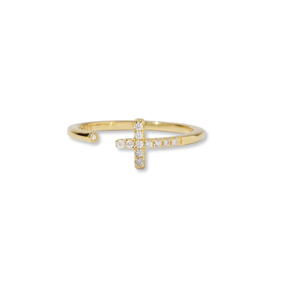 Cross Open Cuff Ring