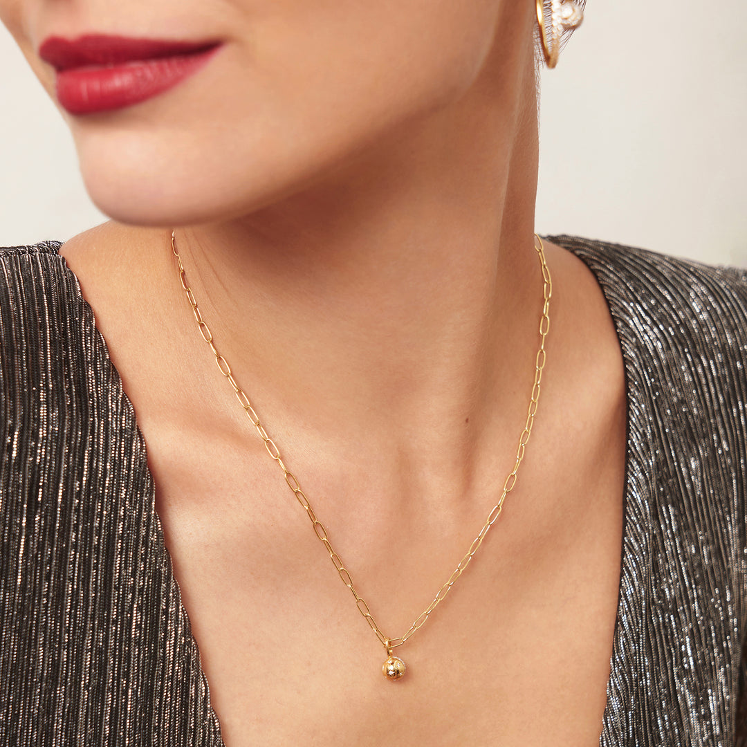 Pave Star Sphere Necklace Charm