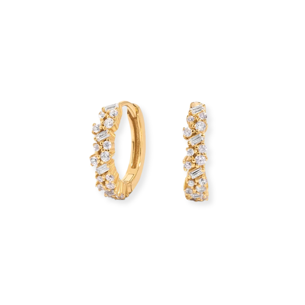 Sparkle Cluster Hoops