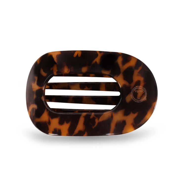 Round Flat Hair Clip | Tortoise