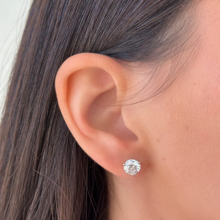 14K Lab Grown Diamond 3-Prong Martini Studs