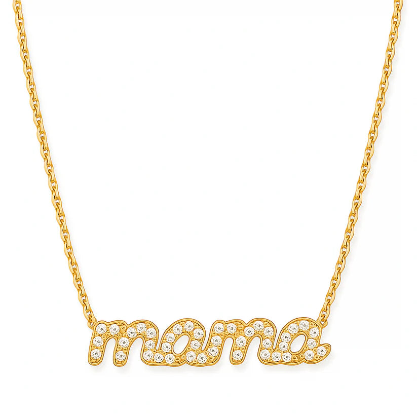 Pave Mama Necklace
