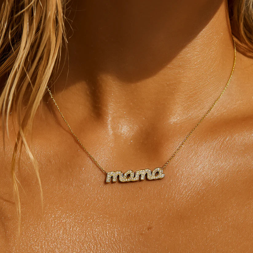 Pave Mama Necklace