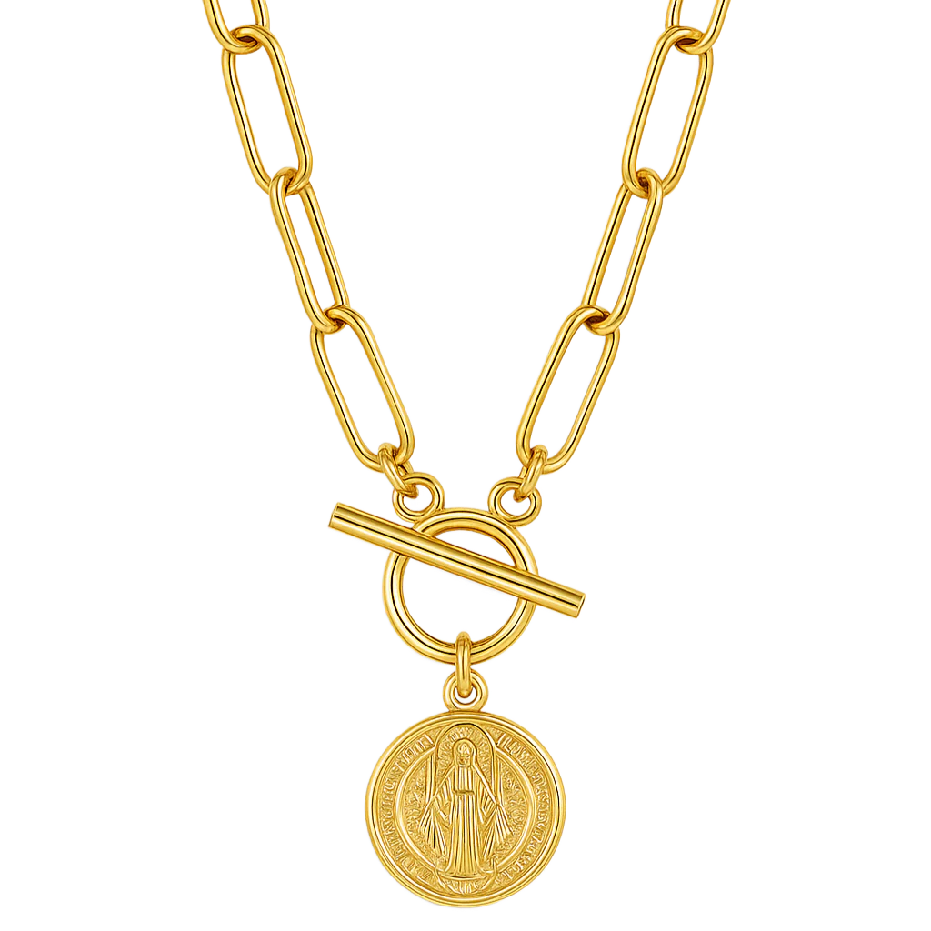 Rowan Toggle Chain Coin Necklace