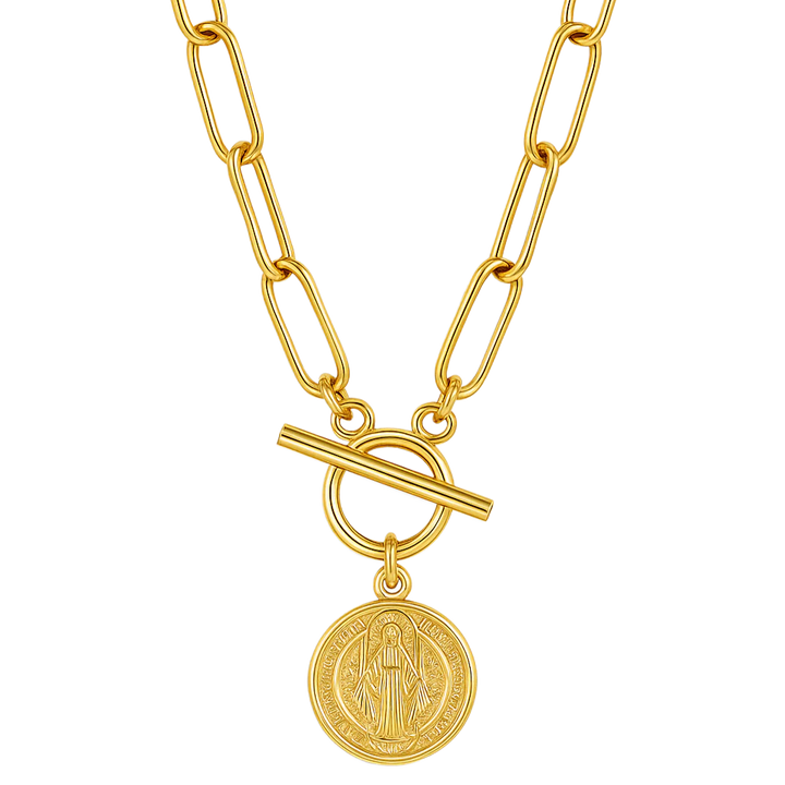 Rowan Toggle Chain Coin Necklace