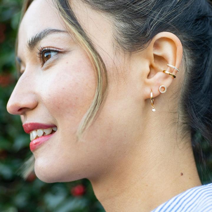 Pave Circle Stud