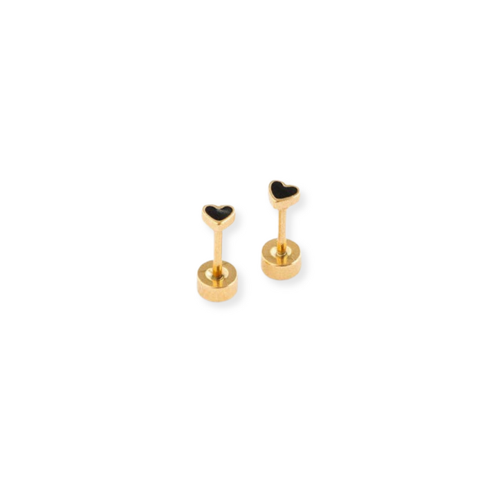 Mini Enamel Heart Studs