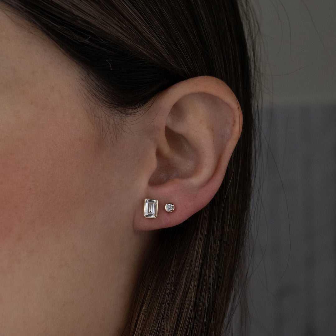 2.8mm CZ Bezel-Set Stud