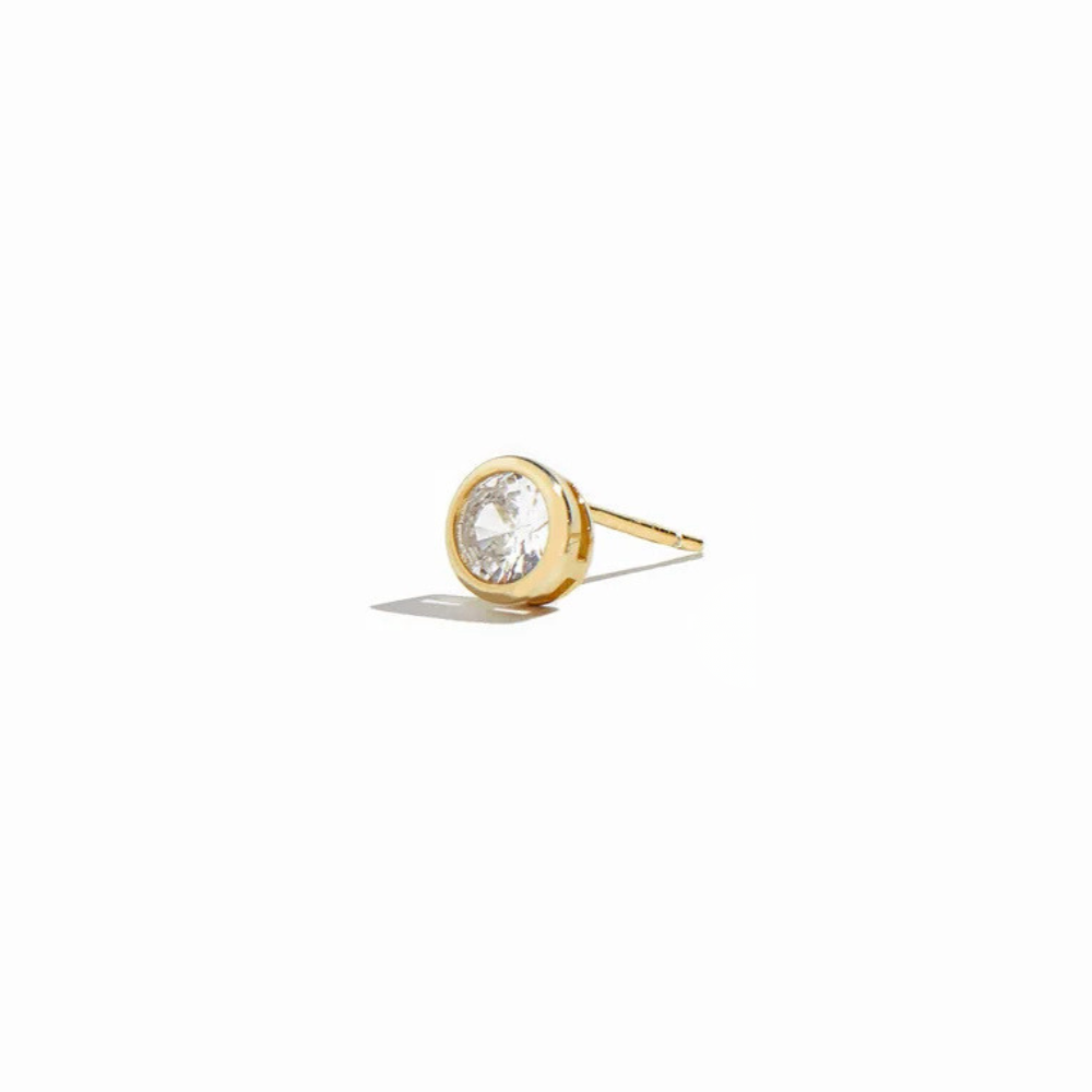 2.8mm CZ Bezel-Set Stud